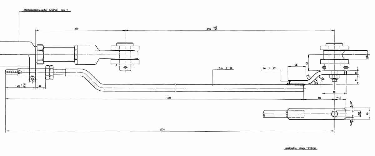 Steuerstange komplett Km 1-300